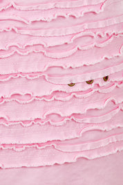 Product shot of the Cotton Twill Skirt in colour Pink (Pink), detail