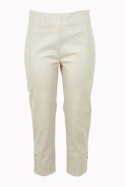 Product shot of the Cotton Twill Pant in colour Natural, from the front