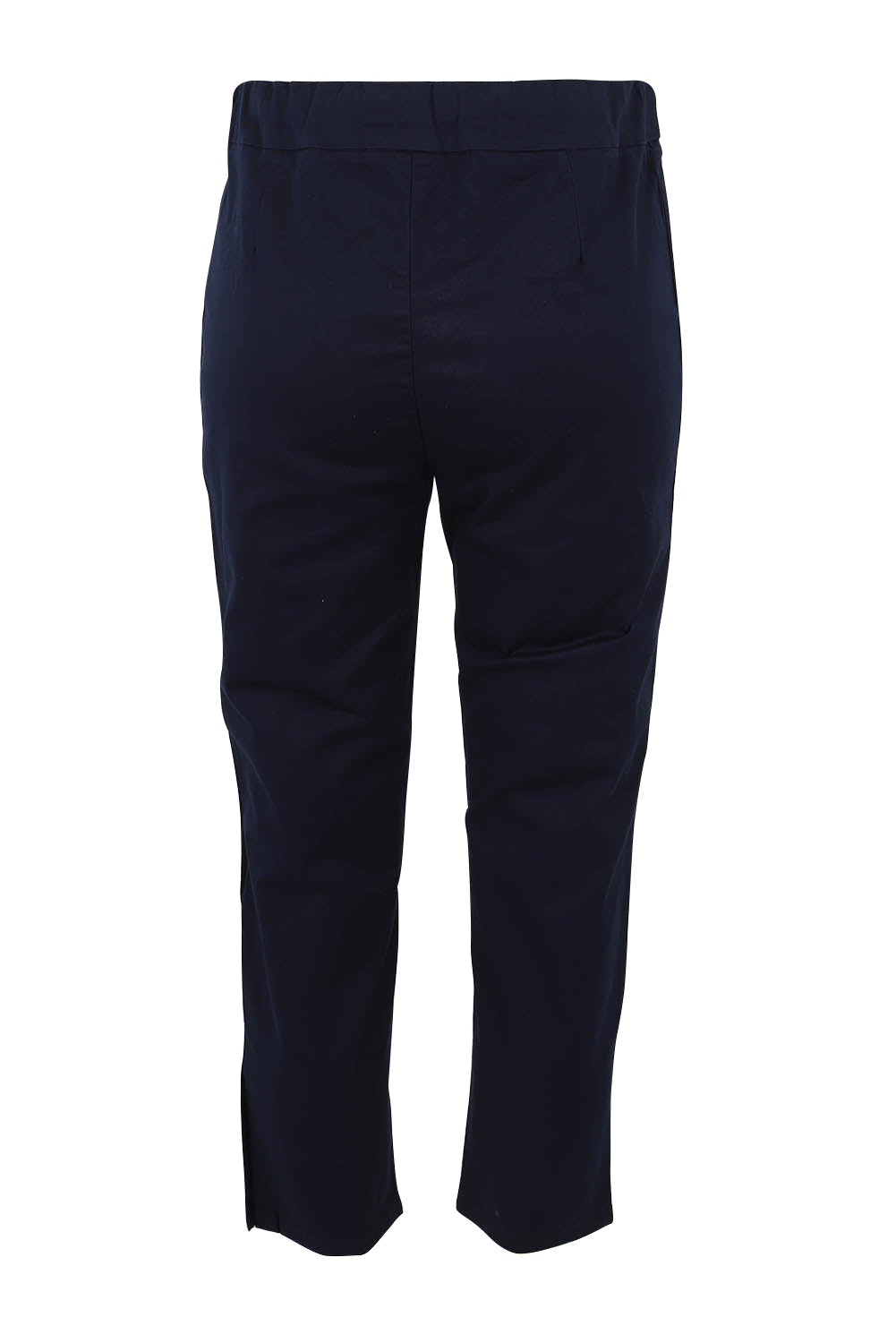 Product shot of the Cotton Twill Pant in colour Navy (Blue), from the back