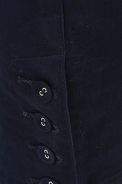 Product shot of the Cotton Twill Pant in colour Navy (Blue), detail