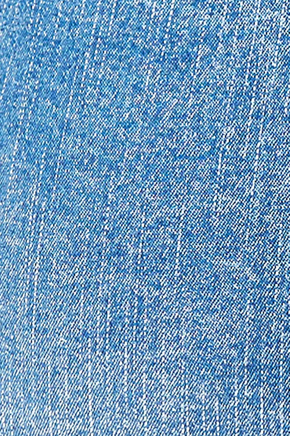 Product shot of the Miracle Denim Straight Skirt in colour Denim (Blue), detail