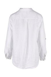 Product shot of the Classic Linen Shirt in colour White (White), from the back