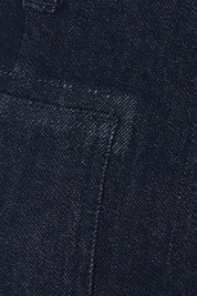 Product shot of the Hudson Wide Leg Jean in colour Darkdenim (Blue), detail