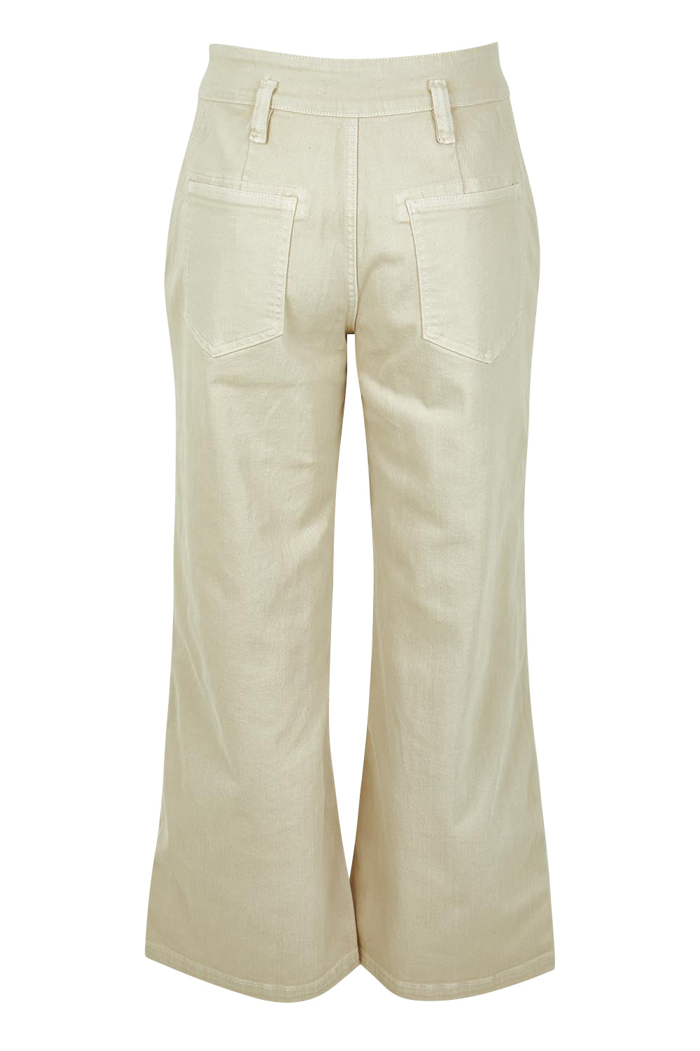 Product shot of the Hudson Wide Leg Jean in colour Natural, from the back