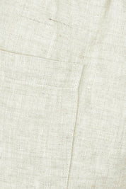 Product shot of the Classic Wide Leg Linen Pant in colour Natural, detail