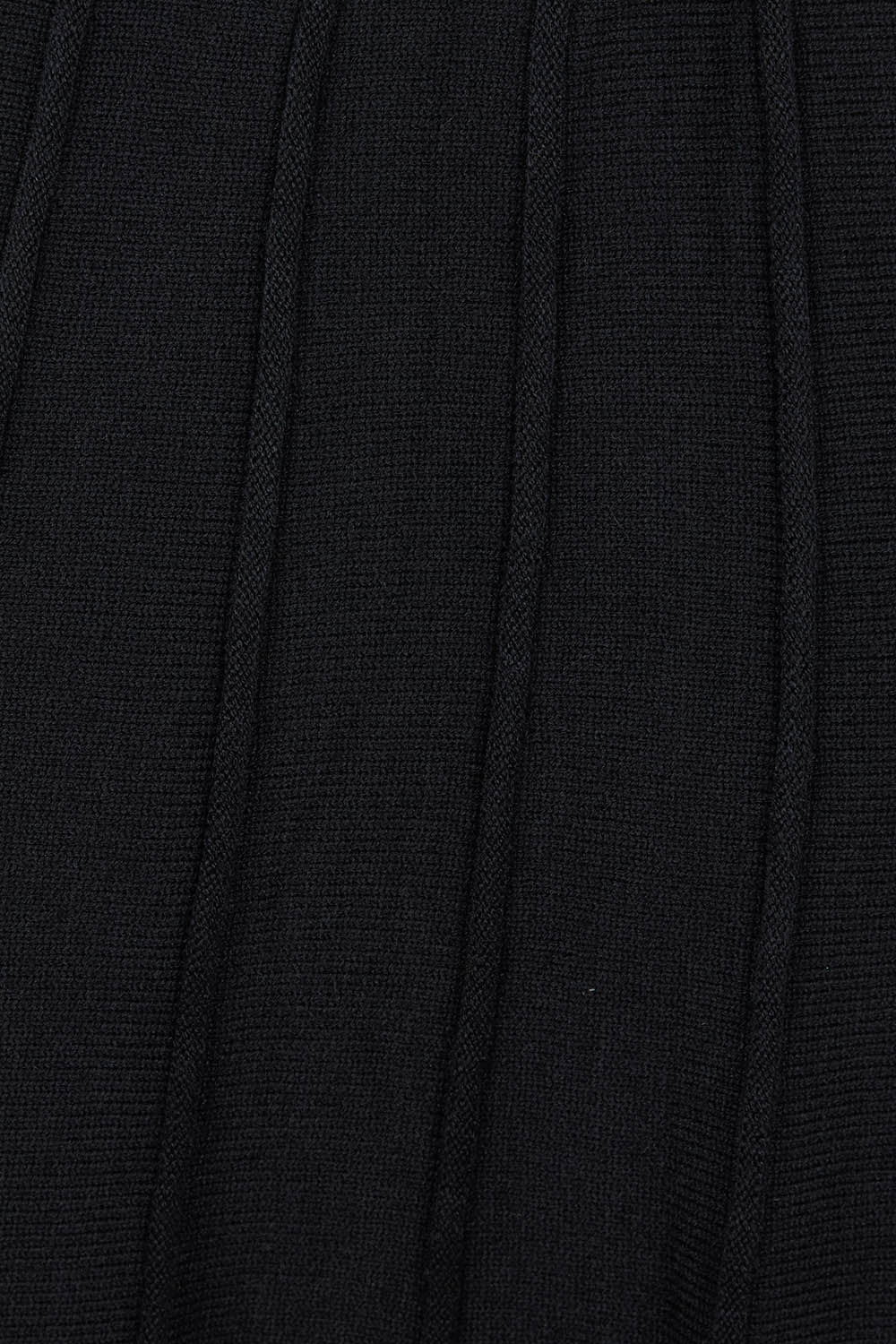 Product shot of the Kate Knit Long Skirt in colour Black (Black), detail