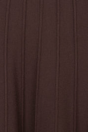 Product shot of the Kate Knit Long Skirt in colour Chocolate, detail
