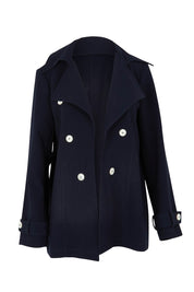 Product shot of the Chelsea Jacket in colour Navy (Blue), from the front