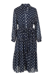 Product shot of the Sorrento Dress in colour Navy (Blue), from the front
