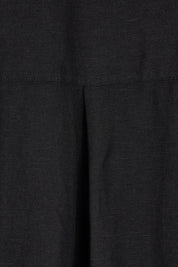 Product shot of the Delta Lino Linen Blend Dress in colour Black (Black), detail