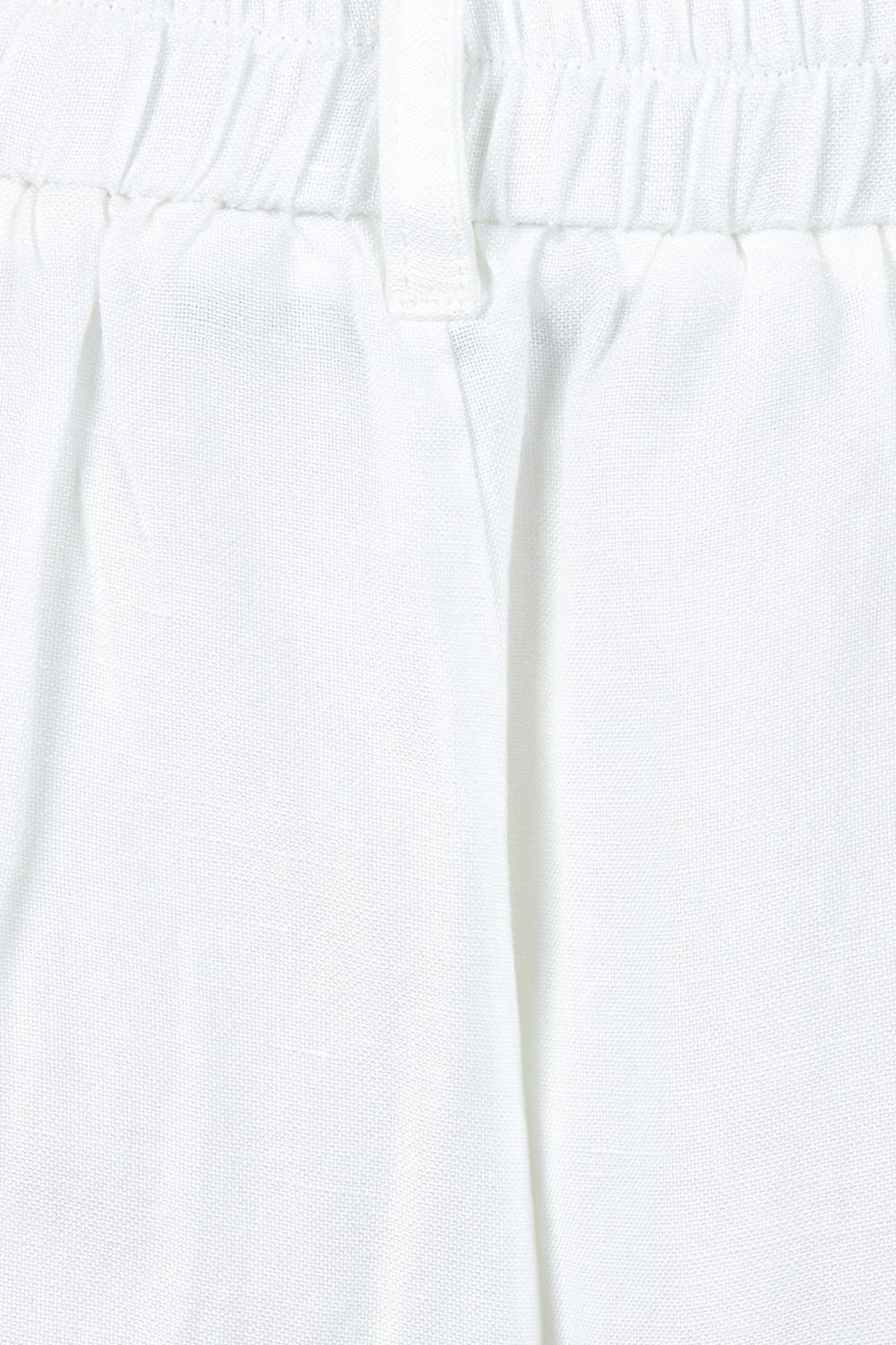 Product shot of the Lino Linen Blend Tapered Pant in colour White (White), detail