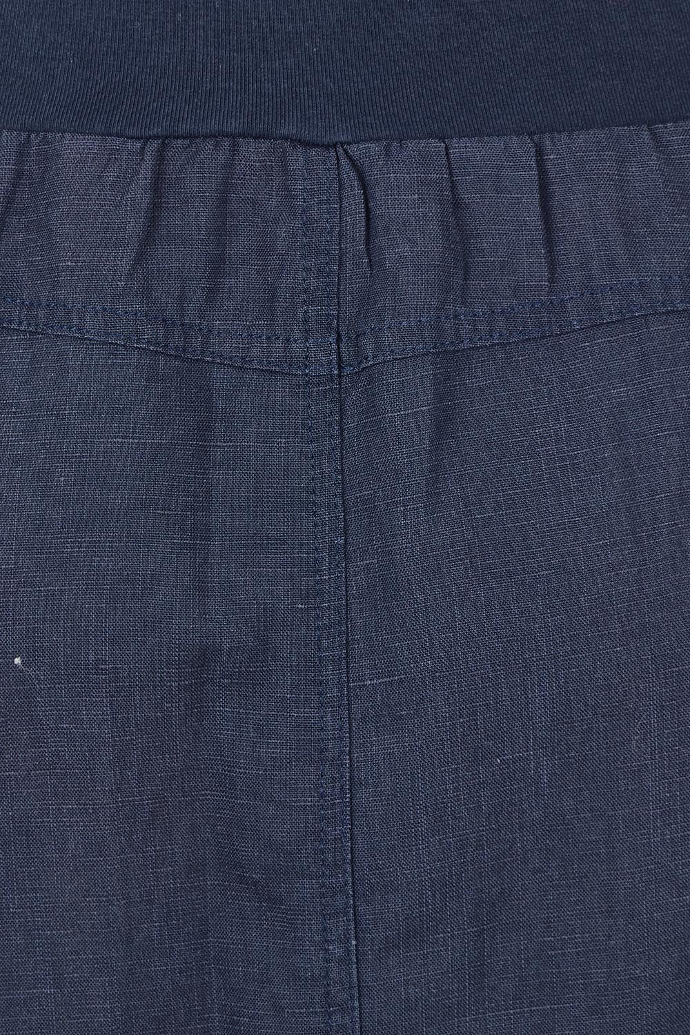 Product shot of the Lino Linen Blend Skirt in colour Navy (Blue), detail