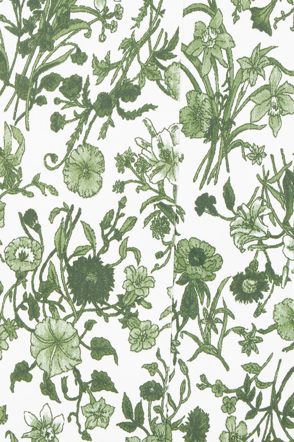 Product shot of the Alexandria Cotton Skirt in colour Basil (Green), detail