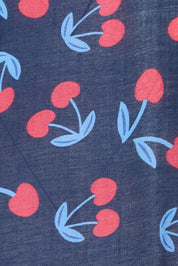Product shot of the Cherry Delight Shirt in colour Navyred (Blue), detail