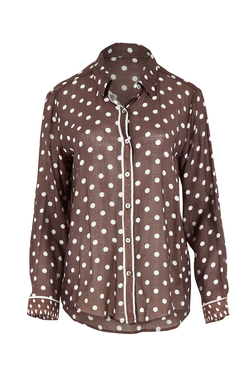 Aurora Spot Shirt – Coffee