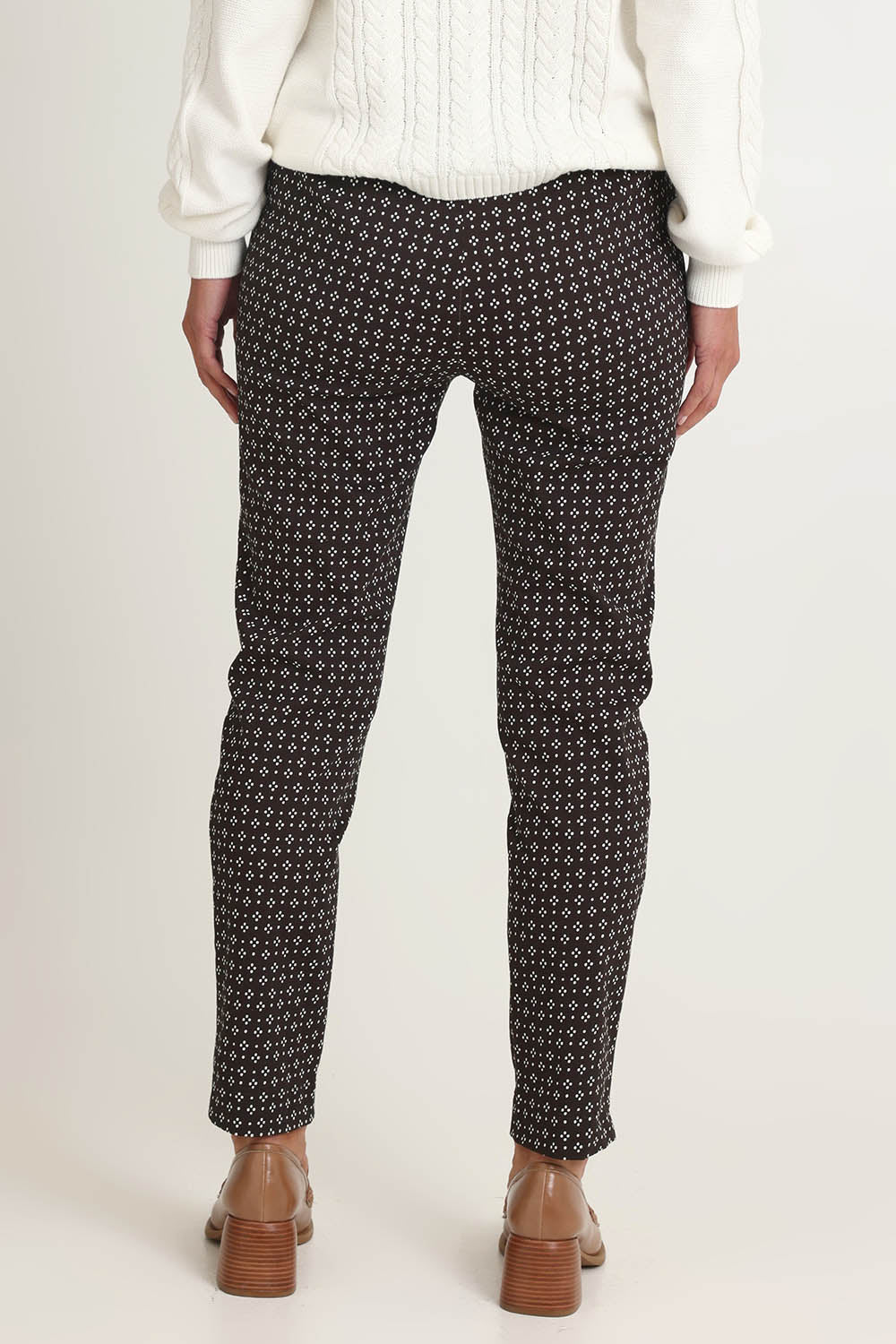 Kelly Print Cotton Pant – Coffee