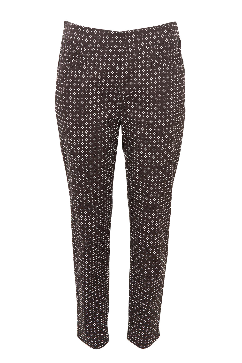 Kelly Print Cotton Pant – Coffee