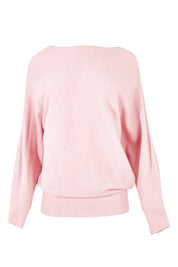 Product shot of the Billie Ribbed Knit in colour Blush (Pink), from the front