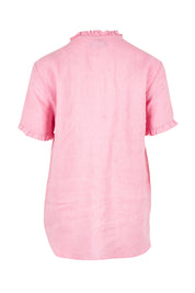 Audrey Ruffle Linen Top - Musk