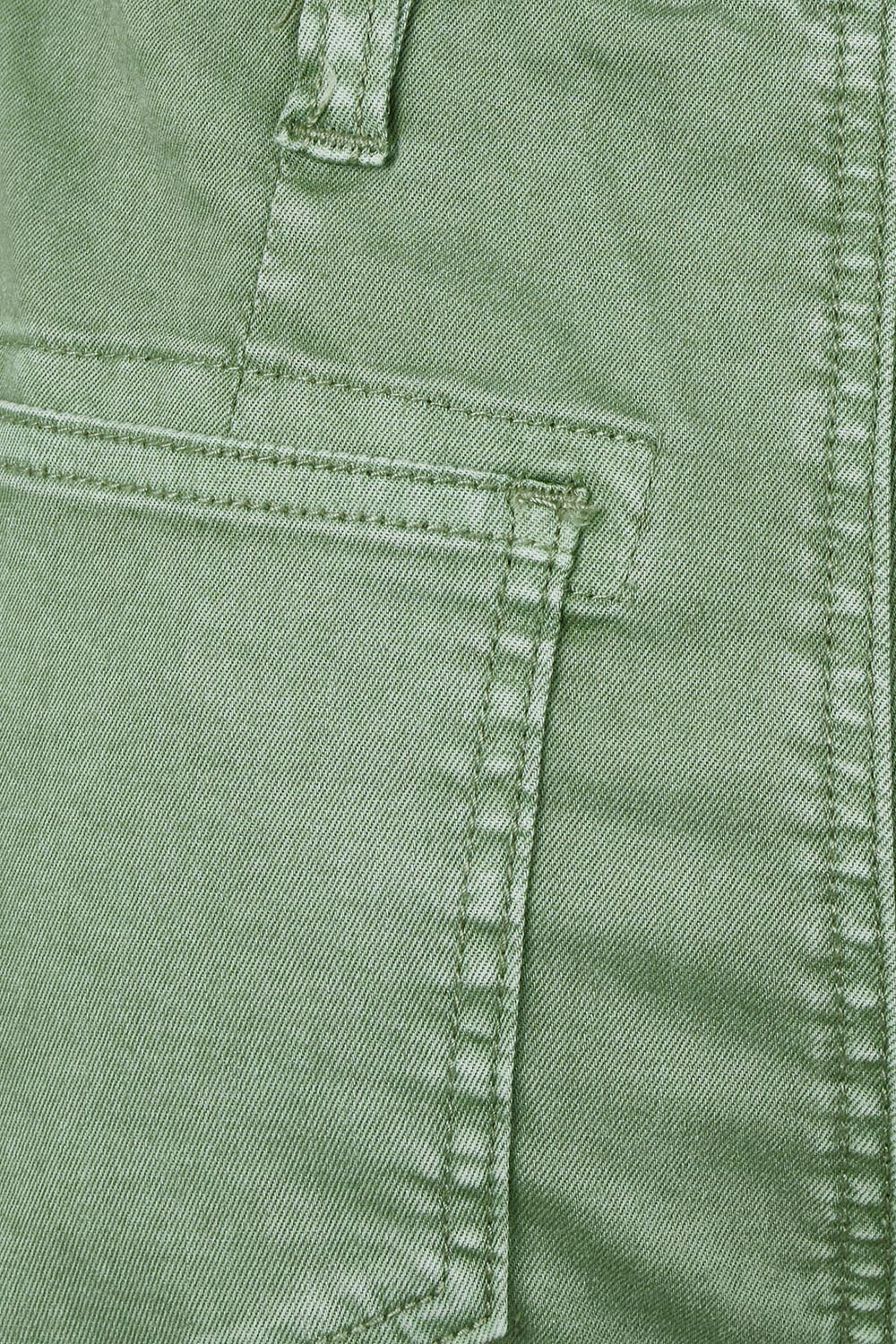 Product shot of the Hudson Crop Denim Jean - Fern in colour Fern, showing detail
