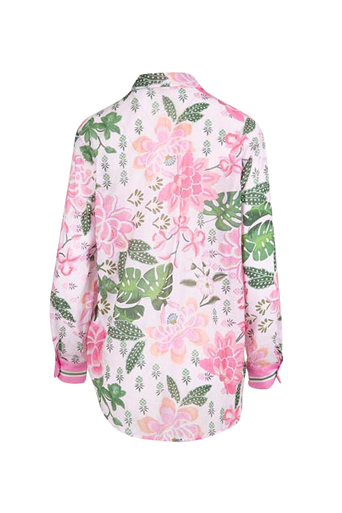 Product shot of the Desert Oasis Shirt – Muskmulti in colour Muskmulti, from the back