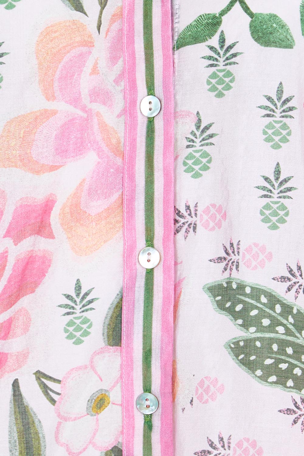 Product shot of the Desert Oasis Shirt – Muskmulti in colour Muskmulti, showing detail