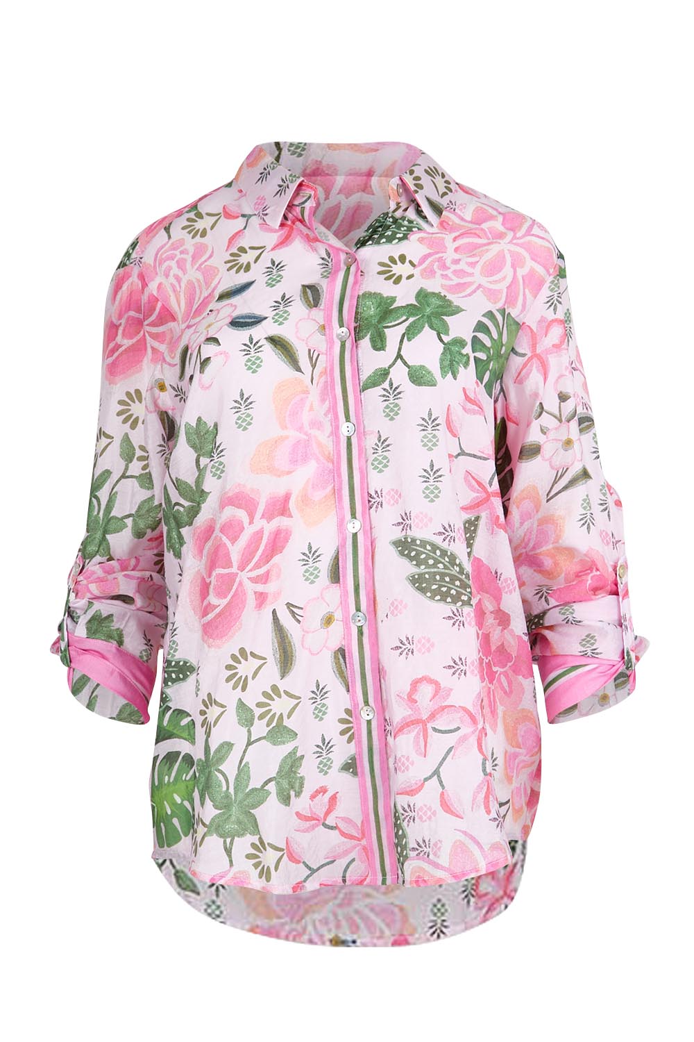 Product shot of the Desert Oasis Shirt – Muskmulti in colour Muskmulti, showing detail