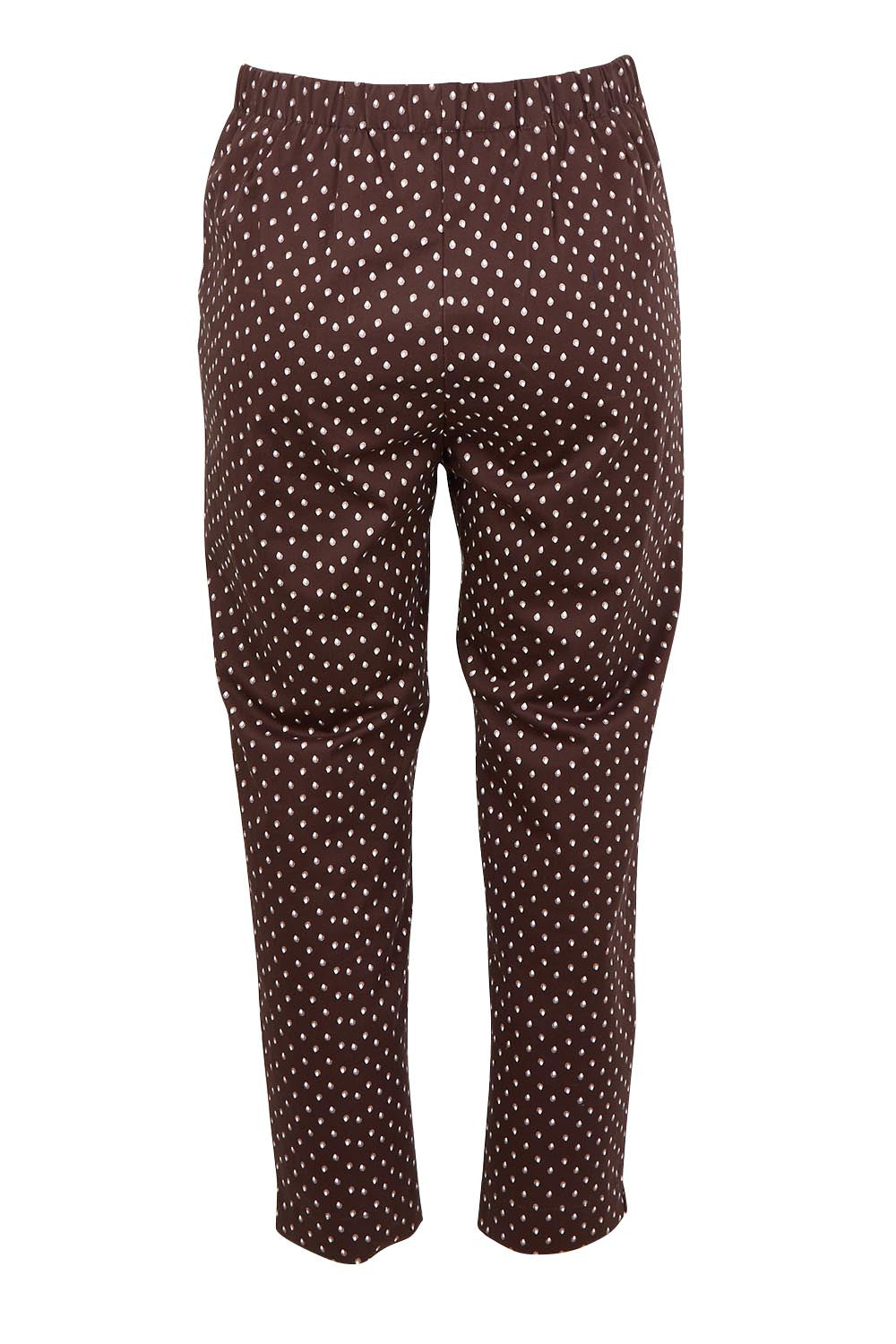 Product shot of the Shell Print Pant – Mocha in colour Mocha, from the back