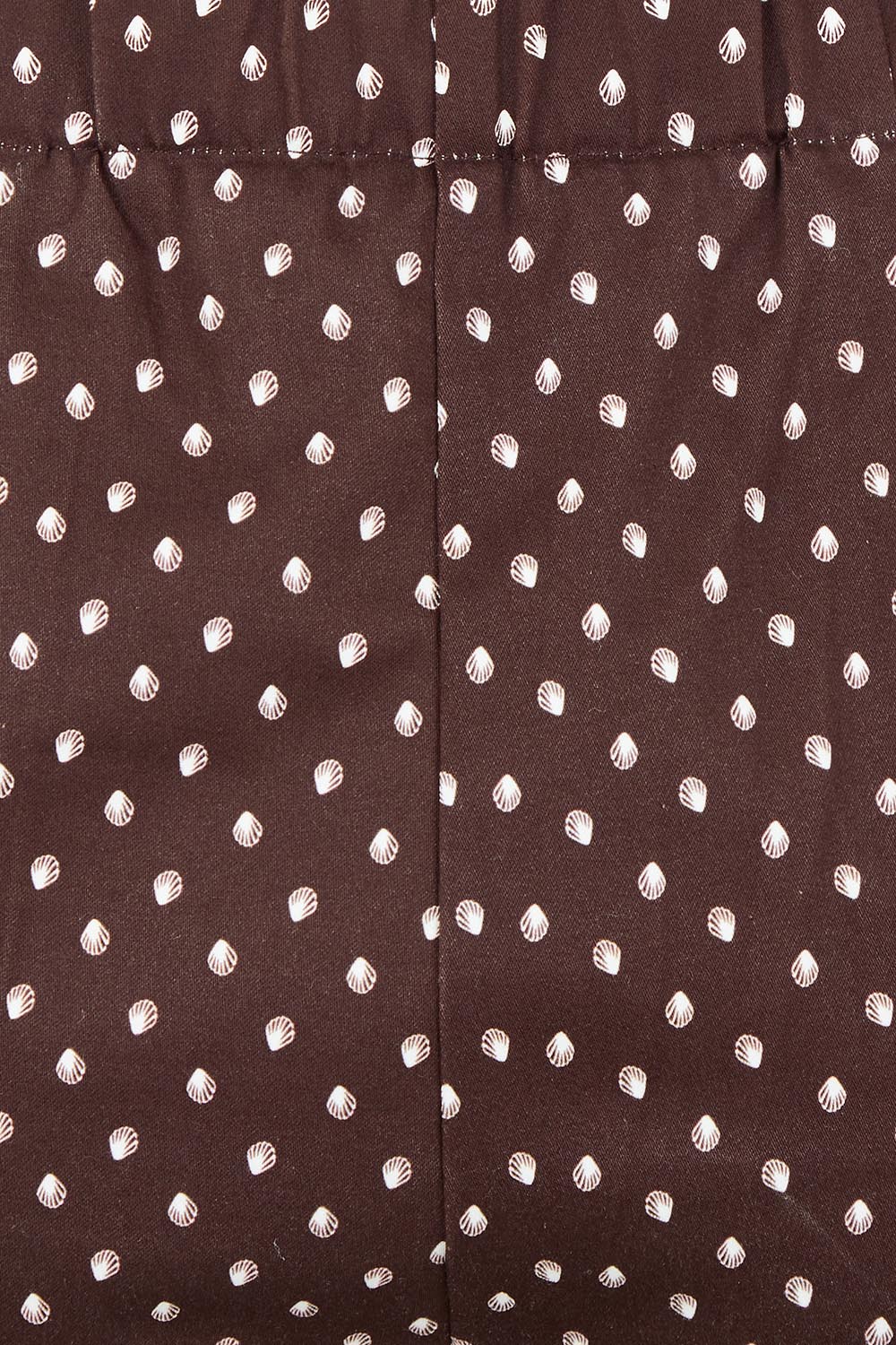 Product shot of the Shell Print Pant – Mocha in colour Mocha, showing detail