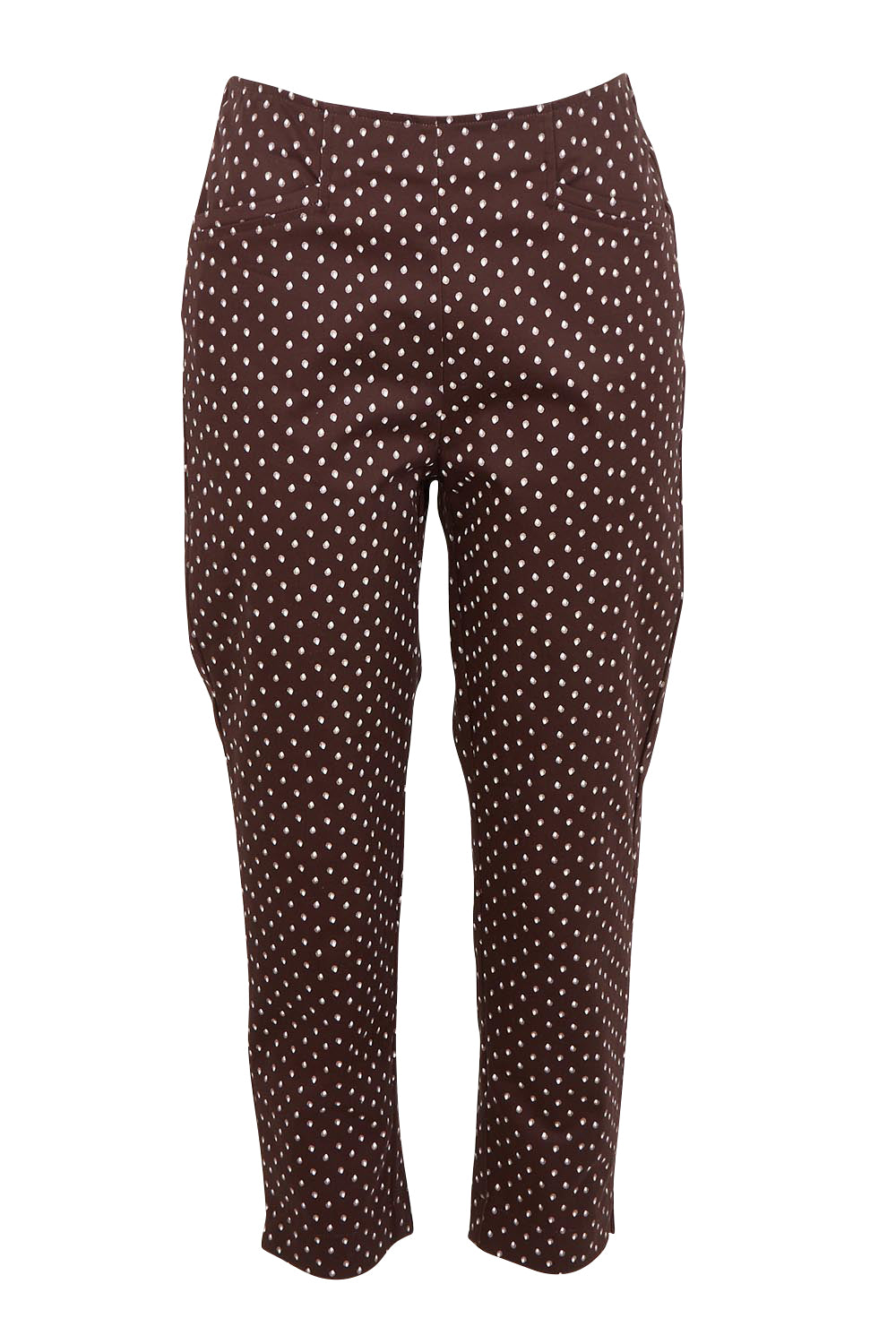 Product shot of the Shell Print Pant – Mocha in colour Mocha, from the front