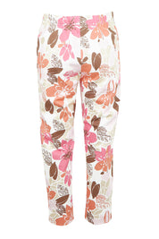 Product shot of the Amalfi Rose Print Pant – Pinkmulti in colour Pinkmulti, from the back