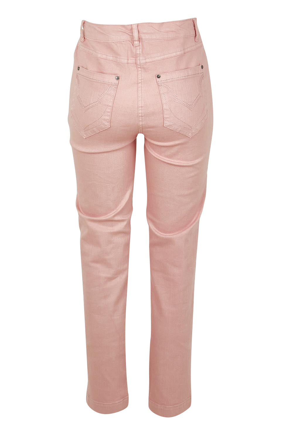 Product shot of the Slim Miracle Denim Jeans in colour Blush (Pink), from the back