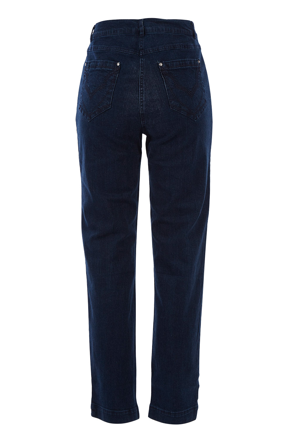 Product shot of the Slim Miracle Denim Jeans in colour Denim (Blue), from the back