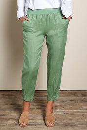 Pull On Linen Pant - Fern