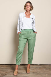 Pull On Linen Pant - Fern