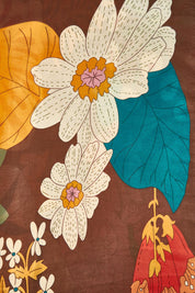 Bella Botanical Scarf – Brown