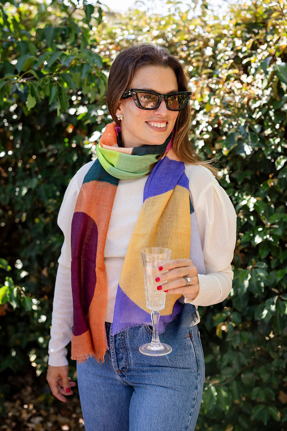 Cleo Wool Scarf – Natural