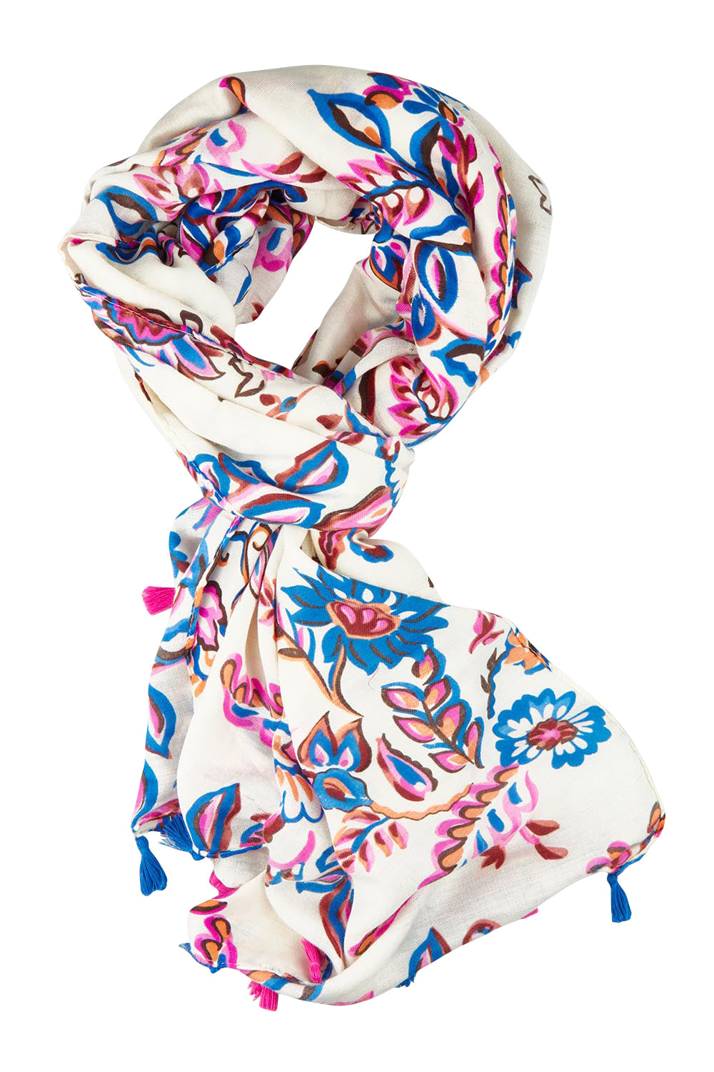 Daniella Floral Scarf – White