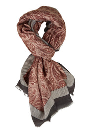 Product shot of the Debbie Scarf in colour Mushroom (Grey), from the front