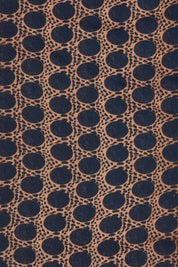 Product shot of the Dotti Spot Lightweight Scarf in colour Navyspot (Blue), detail