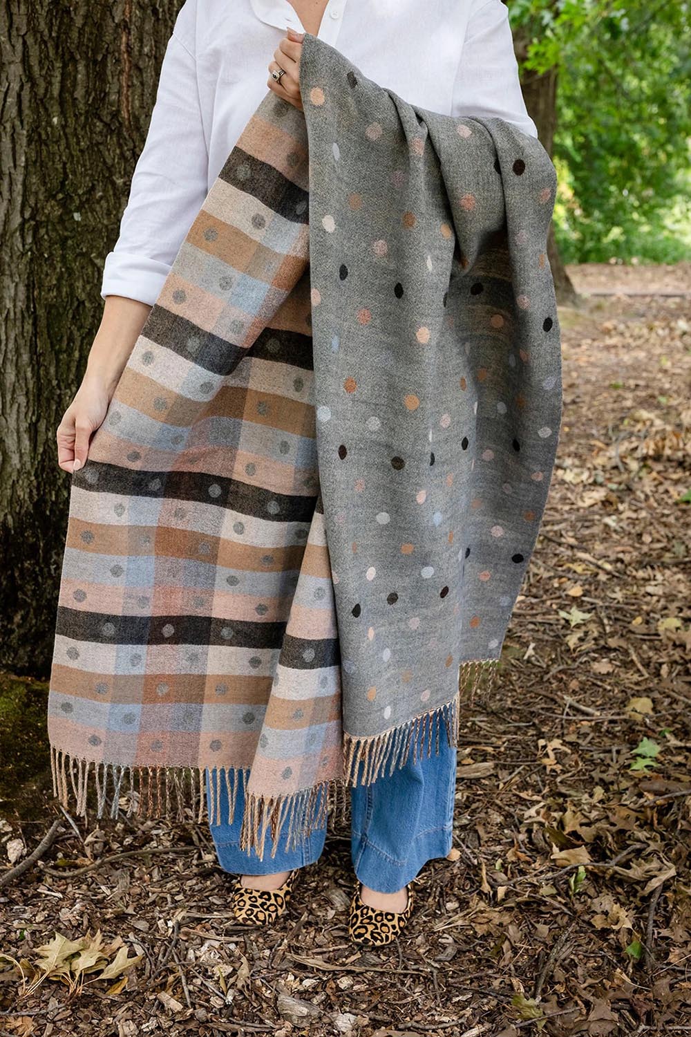 Spotty Dotty Scarf – Grey