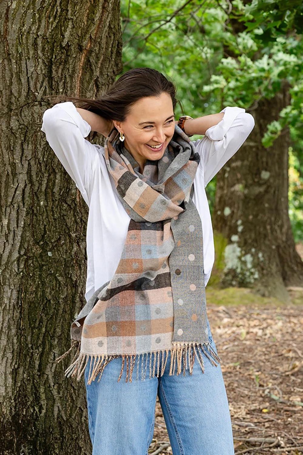 Spotty Dotty Scarf – Grey