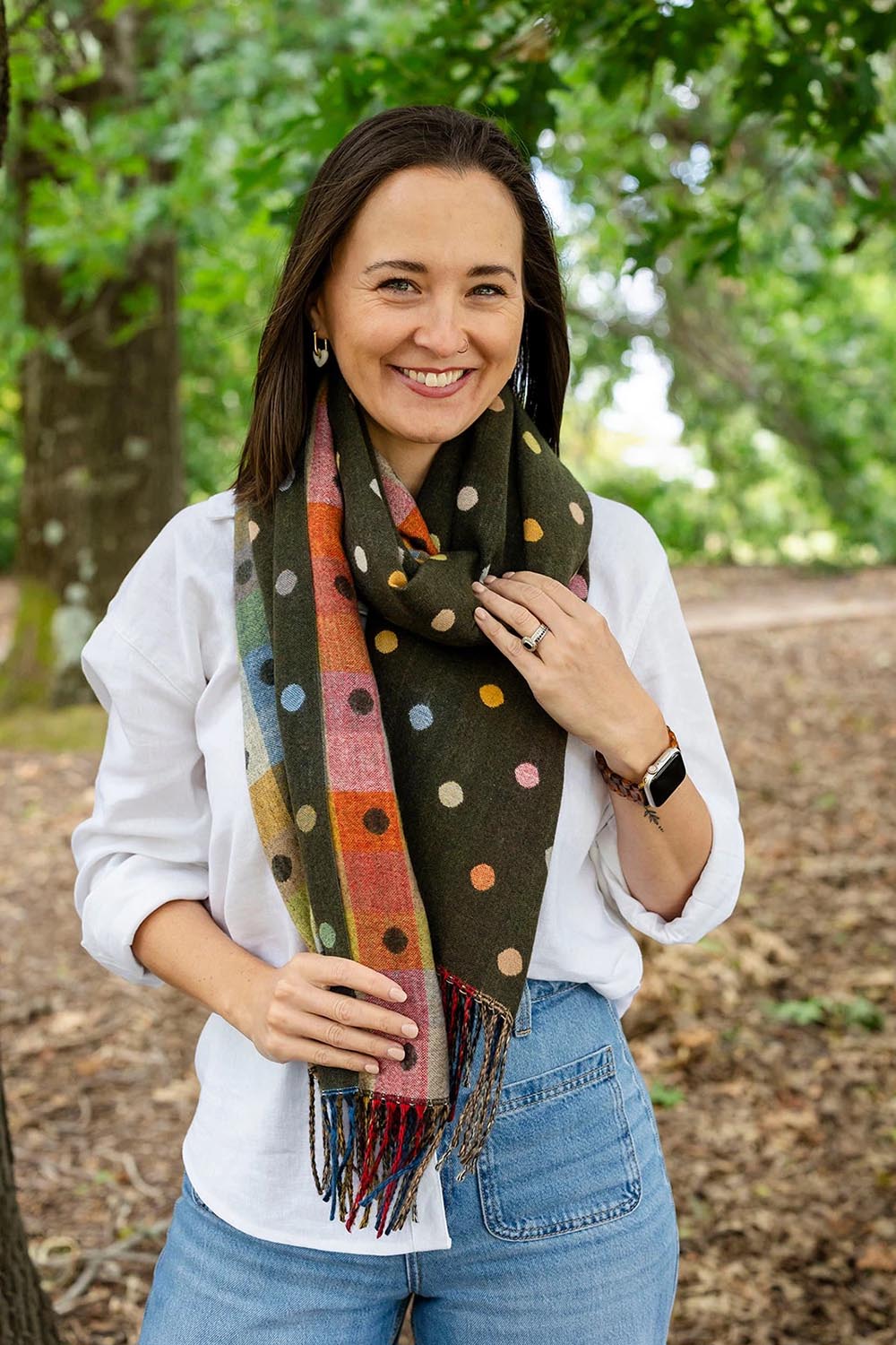 Spotty Dotty Scarf – Olive