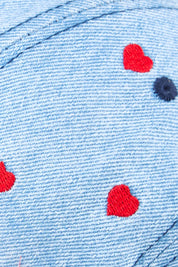 Product shot of the Embroidered Cap - Heartmid in colour Heartmid, from the back