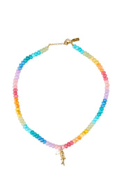 Product shot of the Fish & Pearl Necklace - Brights in colour Brights, from the front