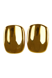 Product shot of the Grace Sculpted Stud Earrings in colour Gold (Metallics), from the front