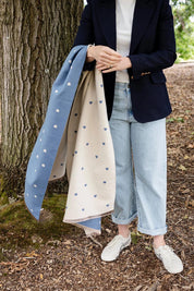 Holly Heart Scarf – Blue