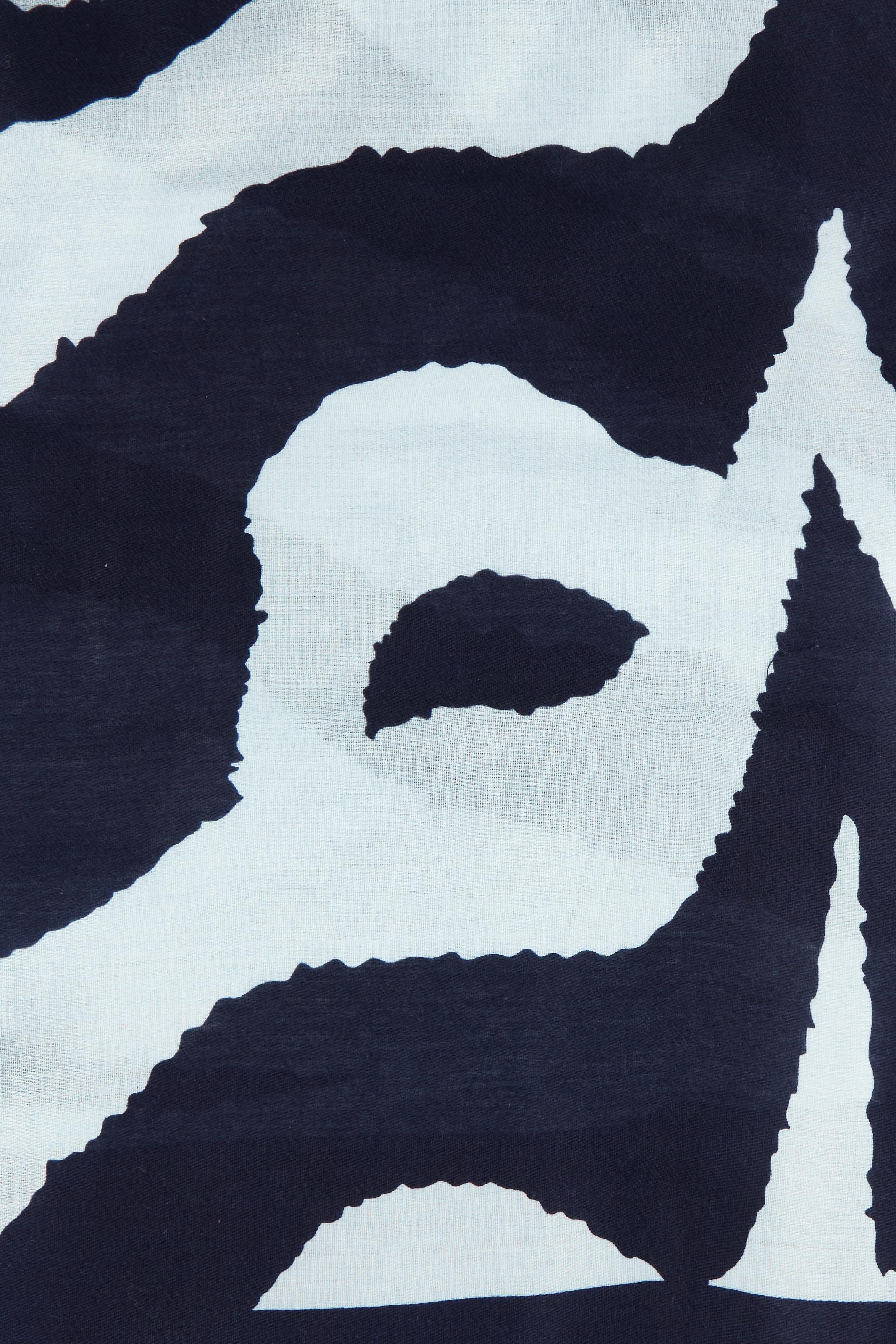 Product shot of the Isla Scarf in colour Navy (Blue), detail