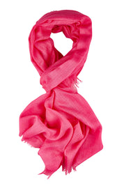 Product shot of the Solid Lightweight Scarf in colour Fuchsia (Pink), from the front