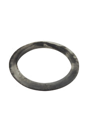 Product shot of the Point Resin Stacking Bangle in colour Black (Black), from the front